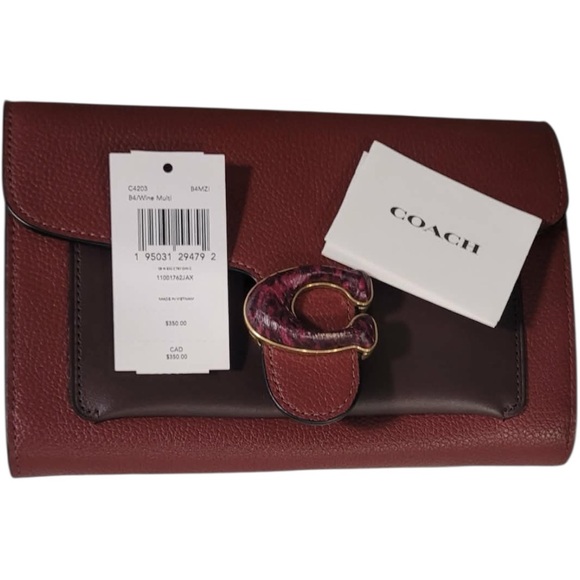 🍷✨ Coach Tabby Crossbody Bag – Port Wine Multi • Iconic Coach “C” Hardware ✨🍷 - Picture 7 of 14